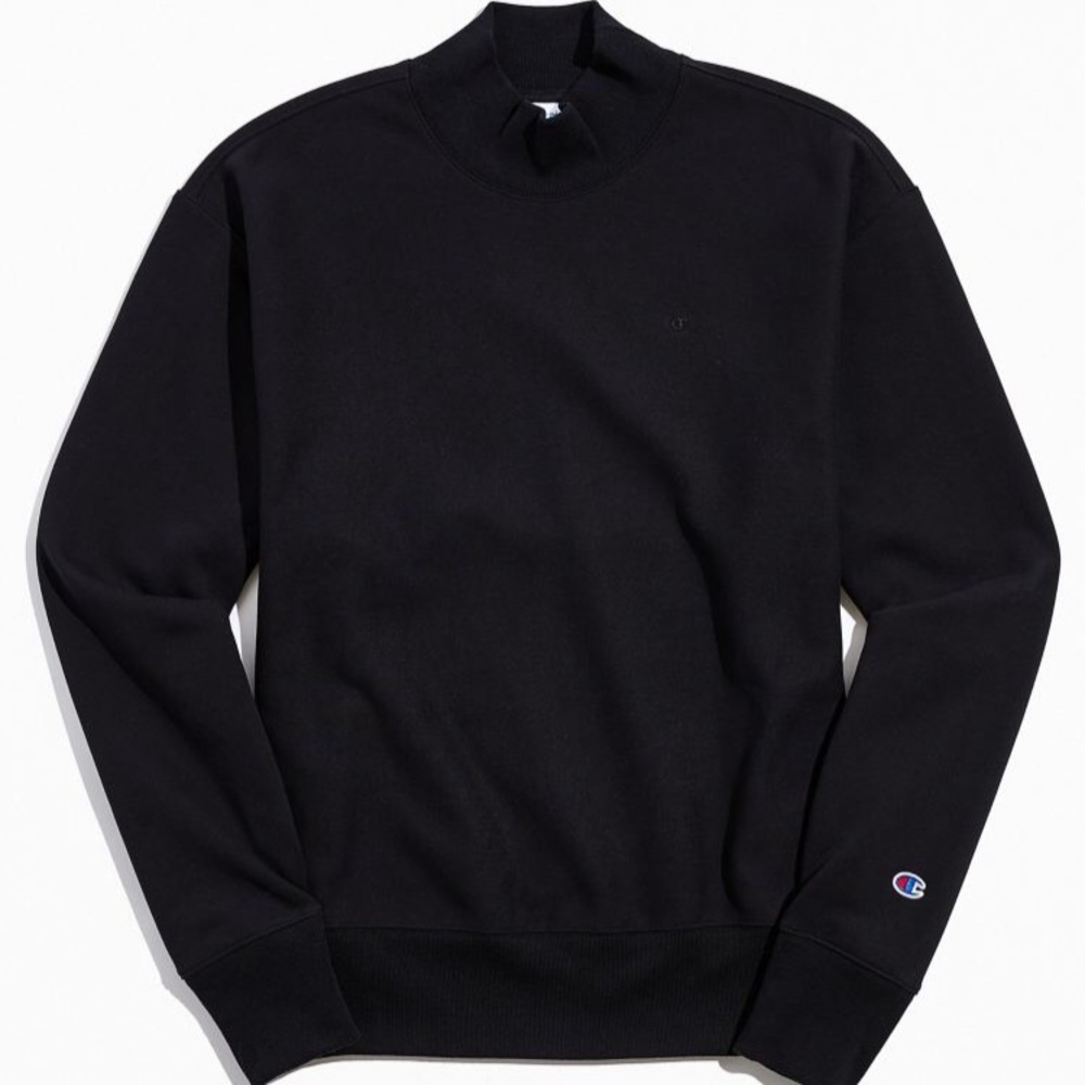 Reverse Weave black NWT high neck sweater